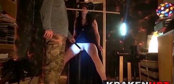  BDSM Casting. Submissive witch punished and fucked